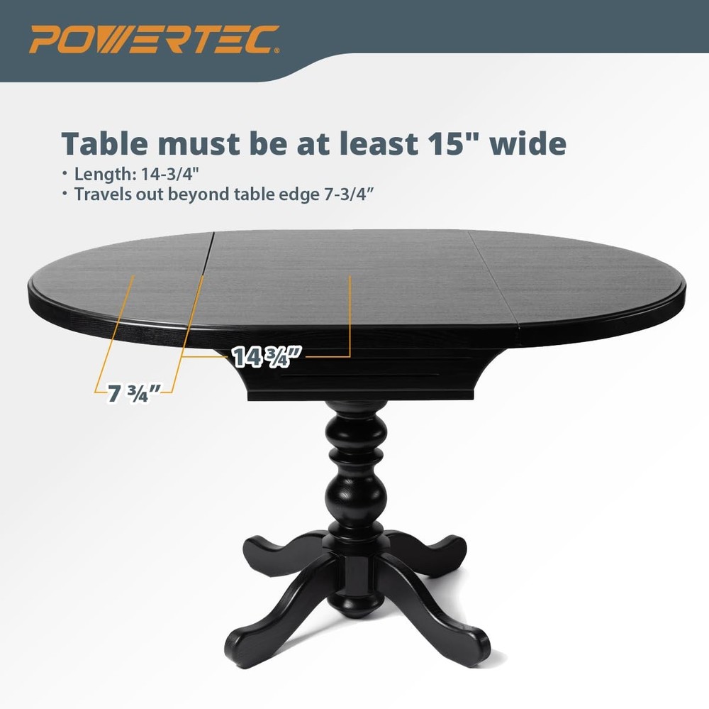 POWERTEC Drop Leaf Table Supports – Set 2PK, Metal