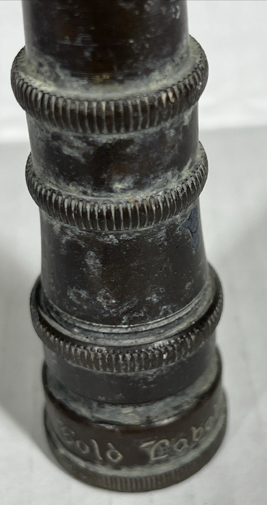 Sherman Gold Label Solid Brass Water Hose Nozzle Working Vintage