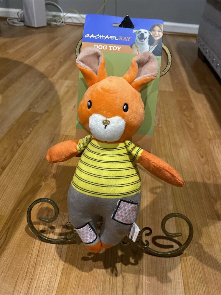 Rachael  Roy Multicolor Bunny " Plush Stuffed Animal  Clinker & Squeaker 10”