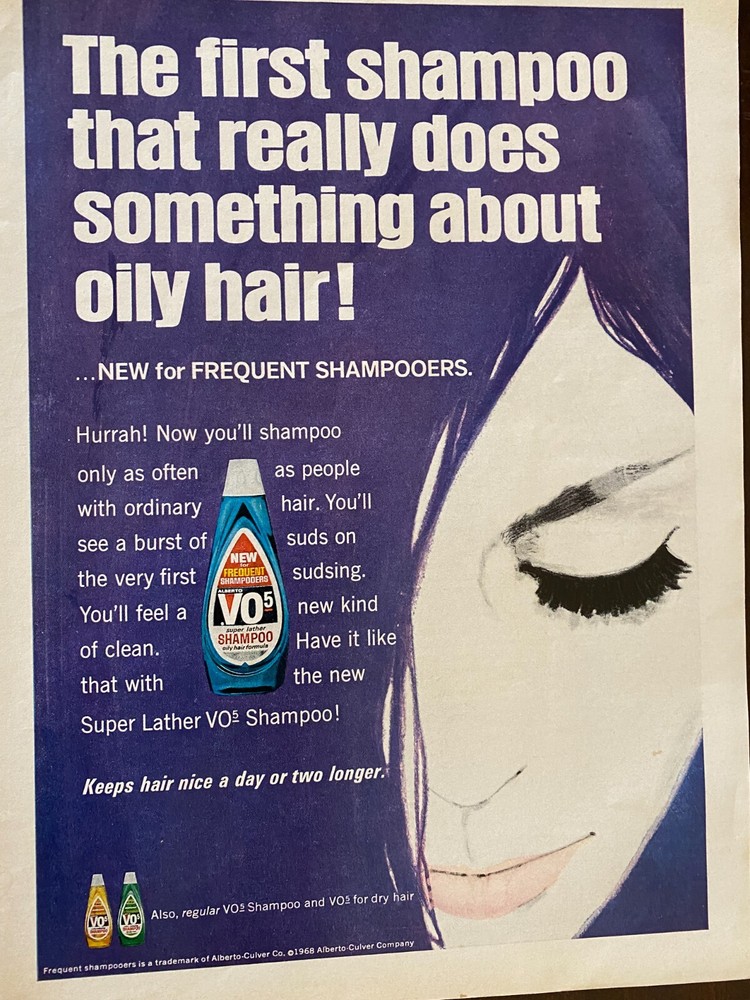 VO5 Shampoo, Full Page Vintage Print Ad