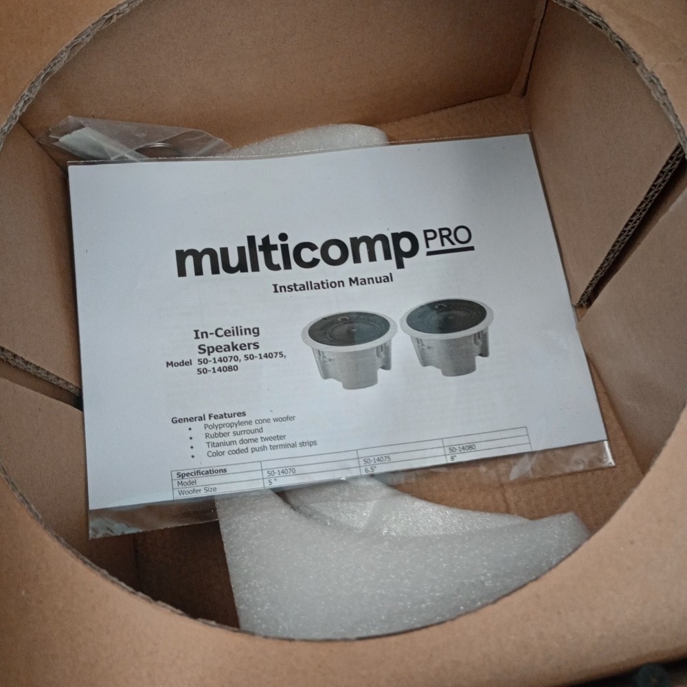 Multicomp Pro 50-14070 5" 2-Way Ceiling Speaker