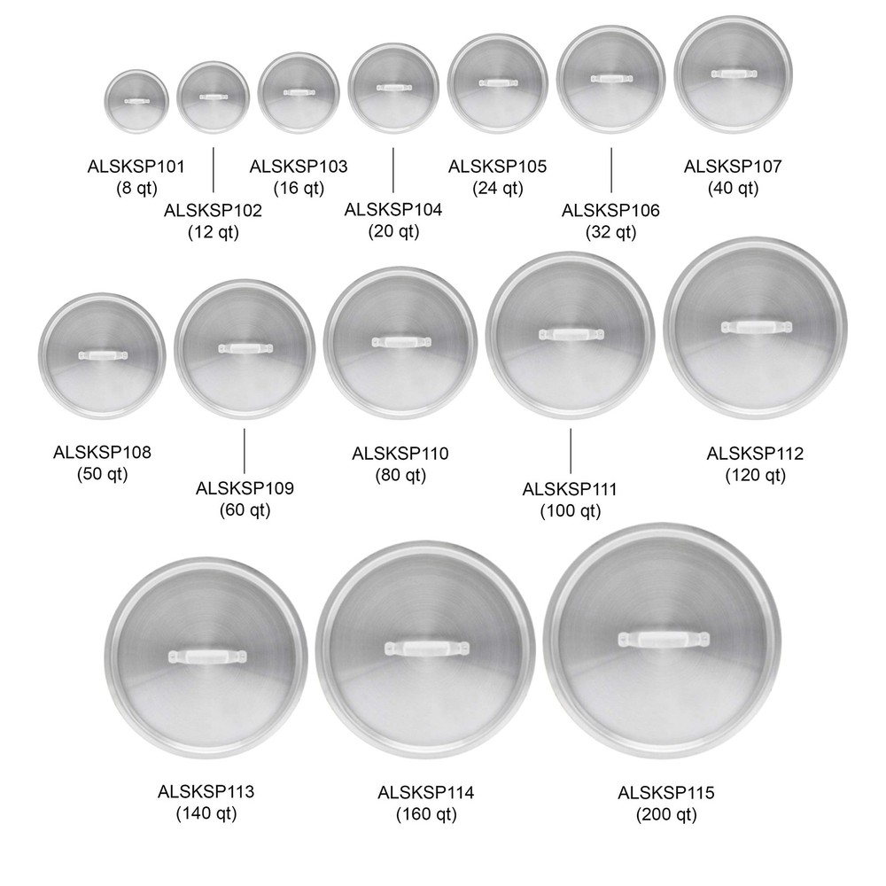 Stock Pot Lid, 80 Quart, Silver