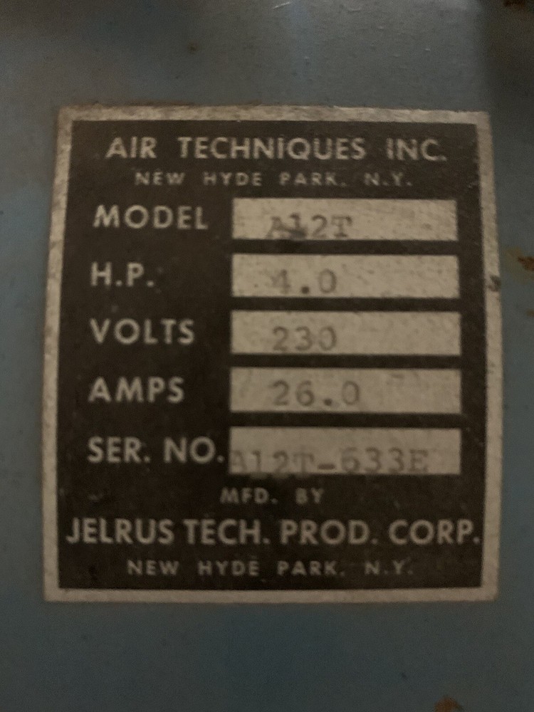 Air Techniques Oilless Air Compressor