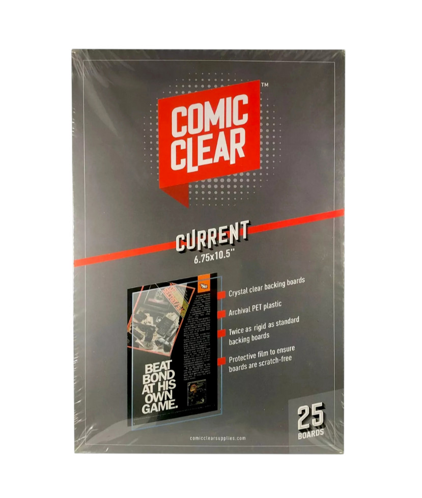 50 Clear Comic Book Backing Boards (Current) Archival Plastic Clear Comic Boards