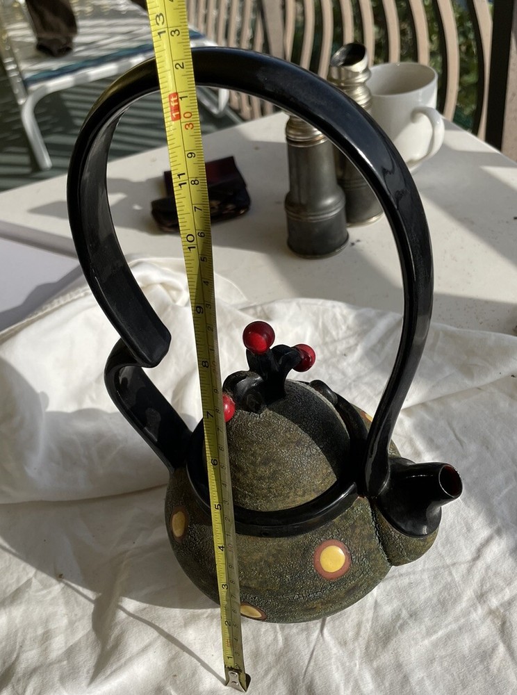 Signed Quite Unique Ceramic Studio Pottery Tea Caddle 13’