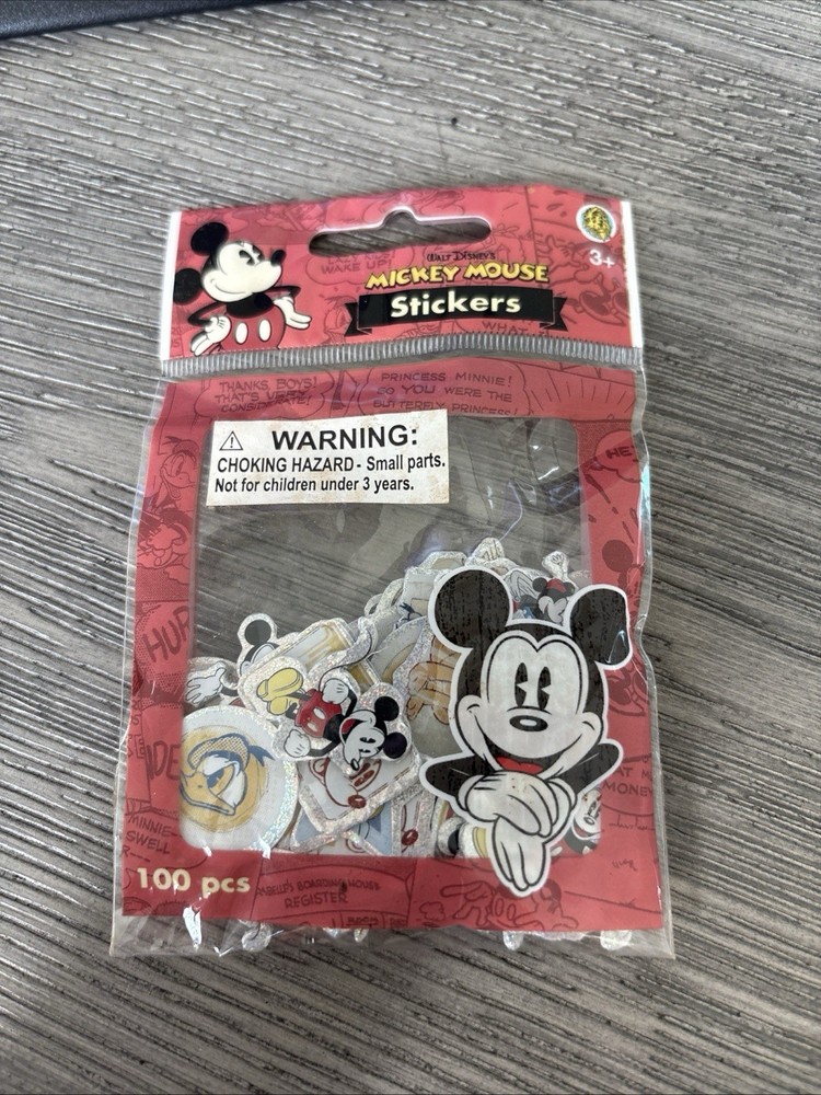 Disney Character Stickers 100 Pack  Mickey Mouse New In Package