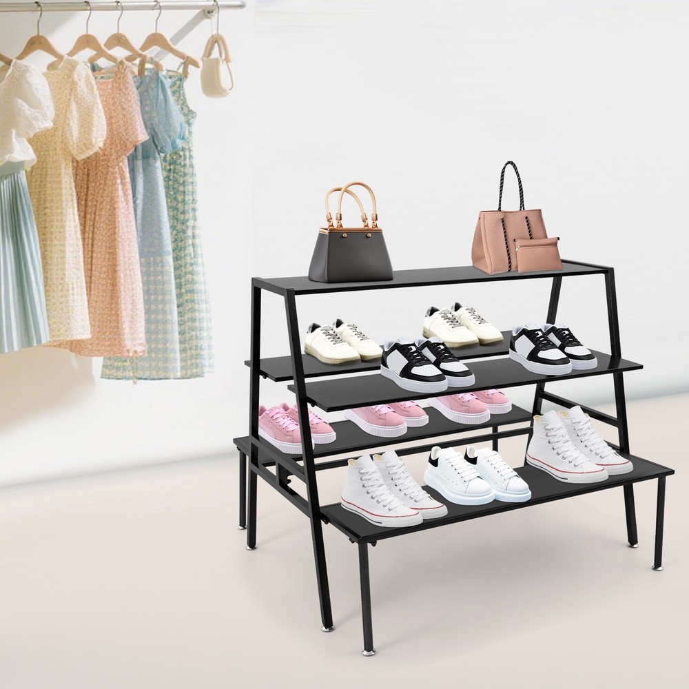 3 Tier Metal Retail Shoe Handbag Display Stand 119*105*100cm Flower Pot Rack