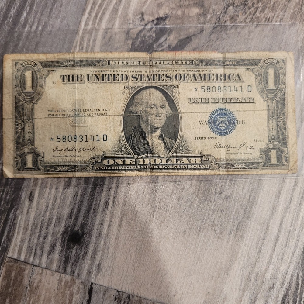1935 e silver certificate dollar star note