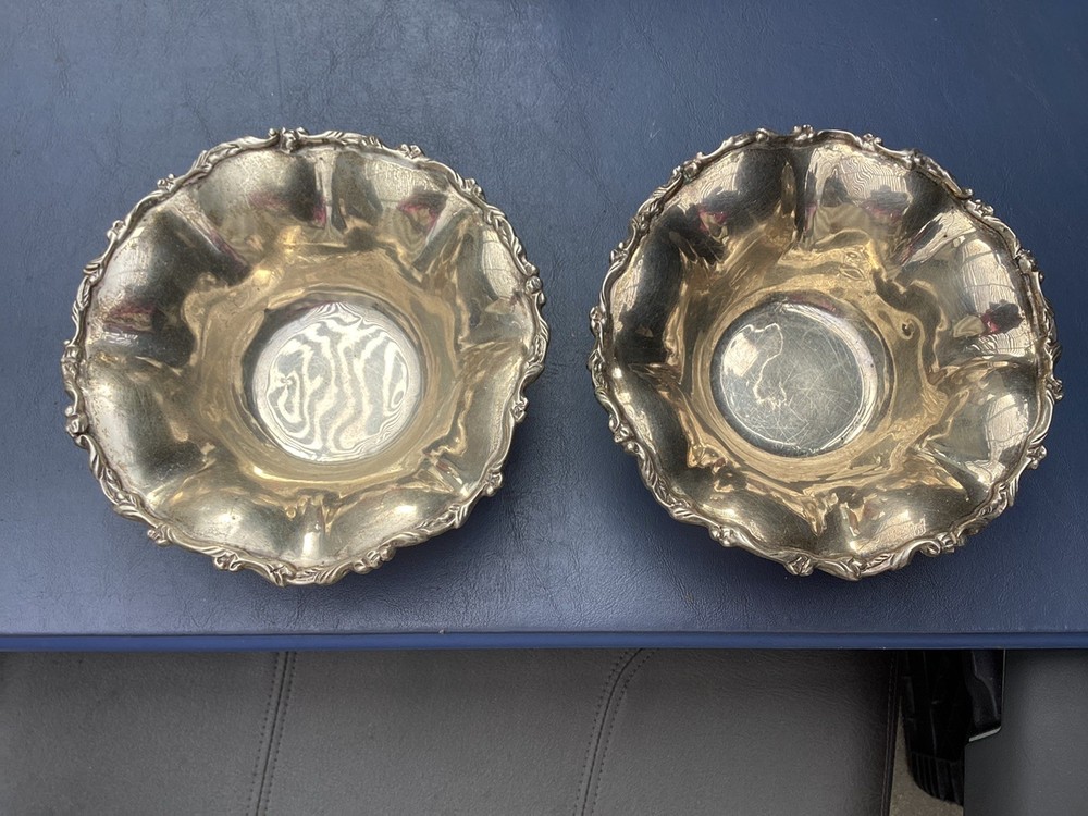 2 MEXICO STERLING SILVER 925 FOOTED BOWLS