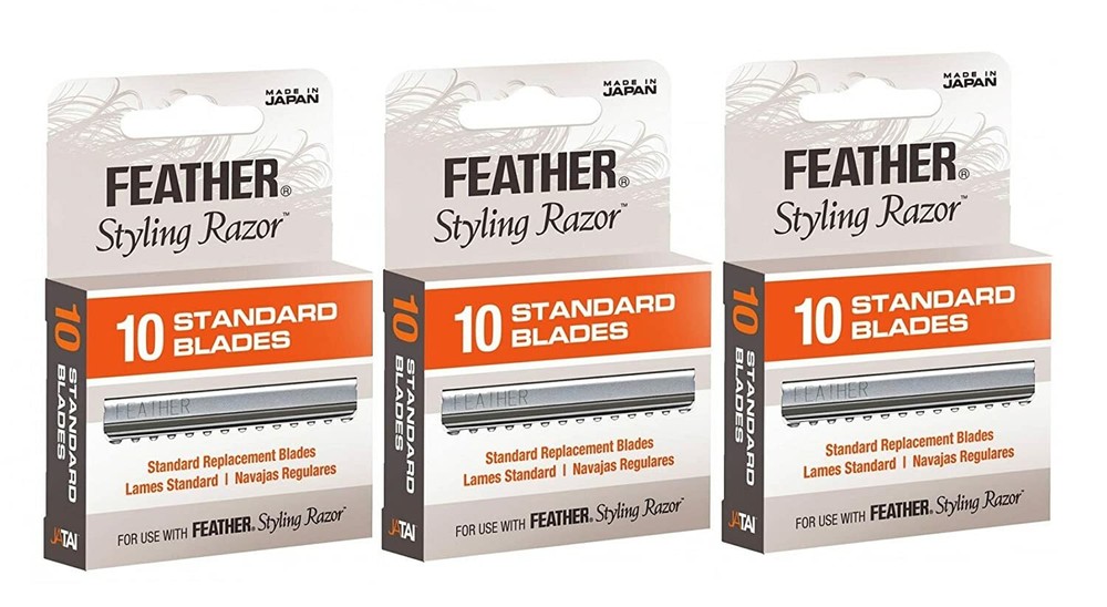 Pack of 3 Feather Styling Replacement Razor Blades