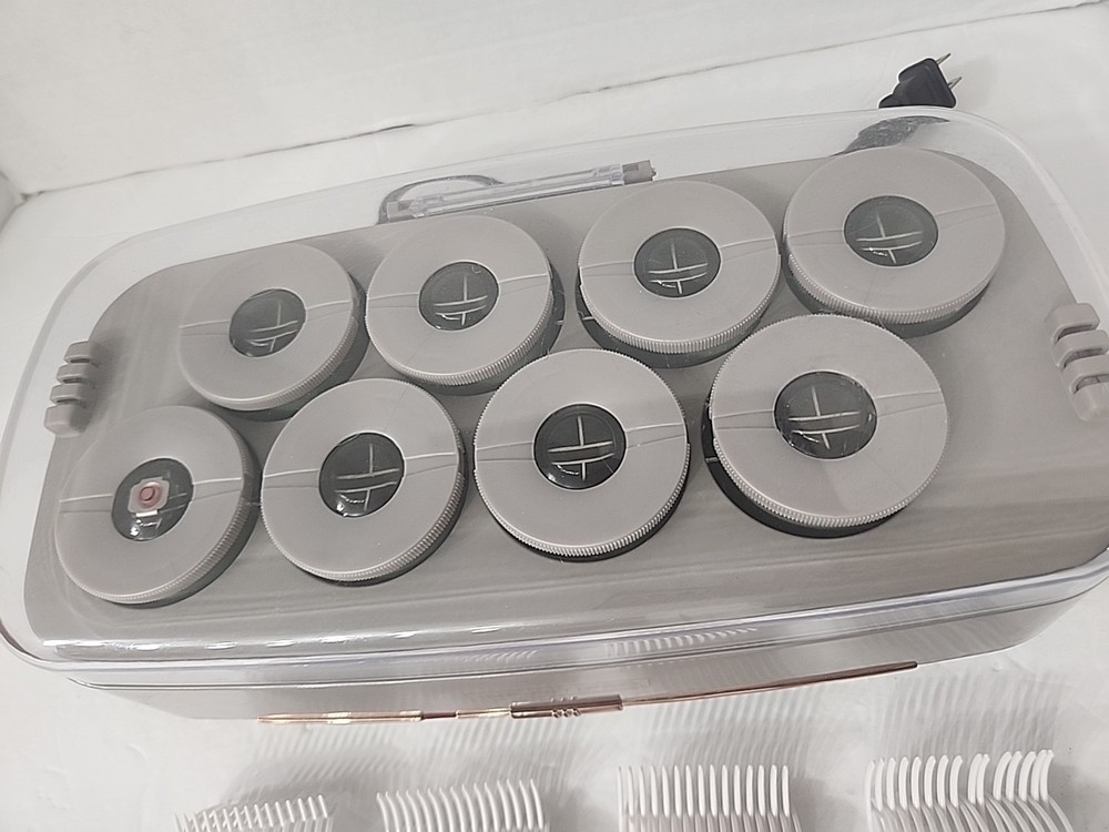 INFINITIPRO CONAIR Hot Roller Set HS800 w/ Ionic Generator -Eight 2" Jumbo/Clips