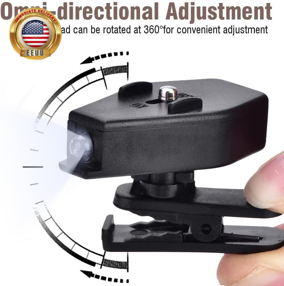 2PCS Universal Flexible Super Bright, LED Clip on Mini Book Reading Light 360 De
