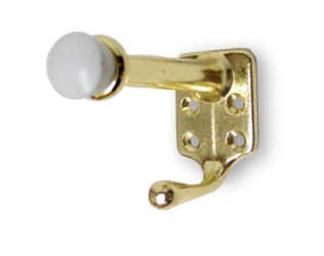 Coat Hook Door Stop Brass Plated