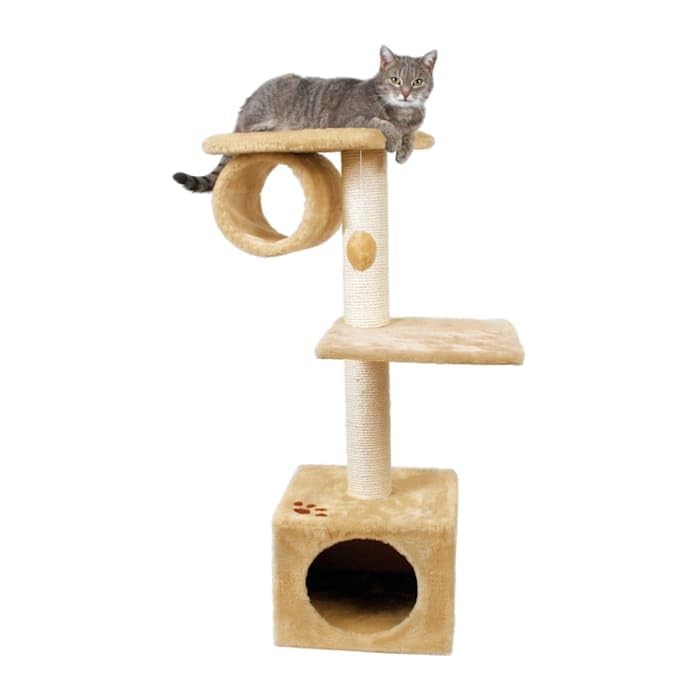 San Fernando Cat Tree Multi-Level Tower with Scratching Posts Condo Beige