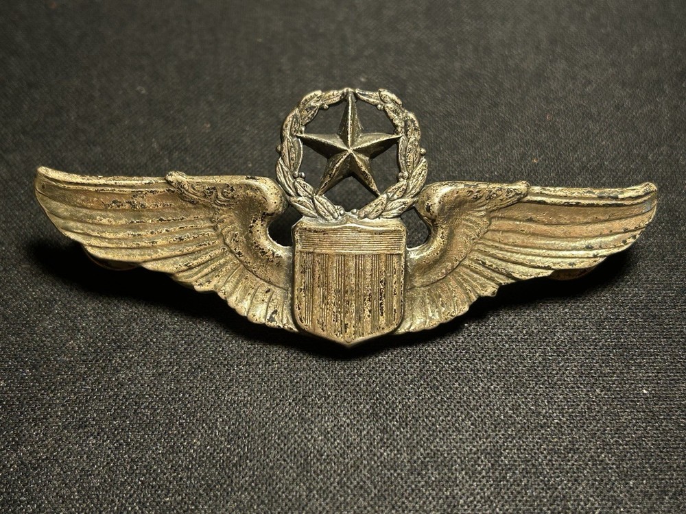 WW2 AAF Command Pilot Wings Sterling AE CO. UTICA NY