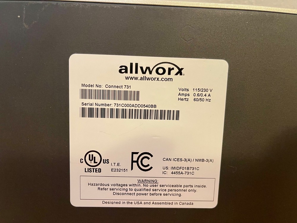Allworx Connect 731 VoIP Communication Phone System Server