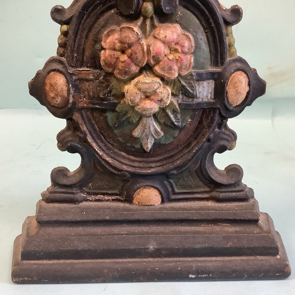 Cast Iron Doorstop Victorian Design 8 3/4”H