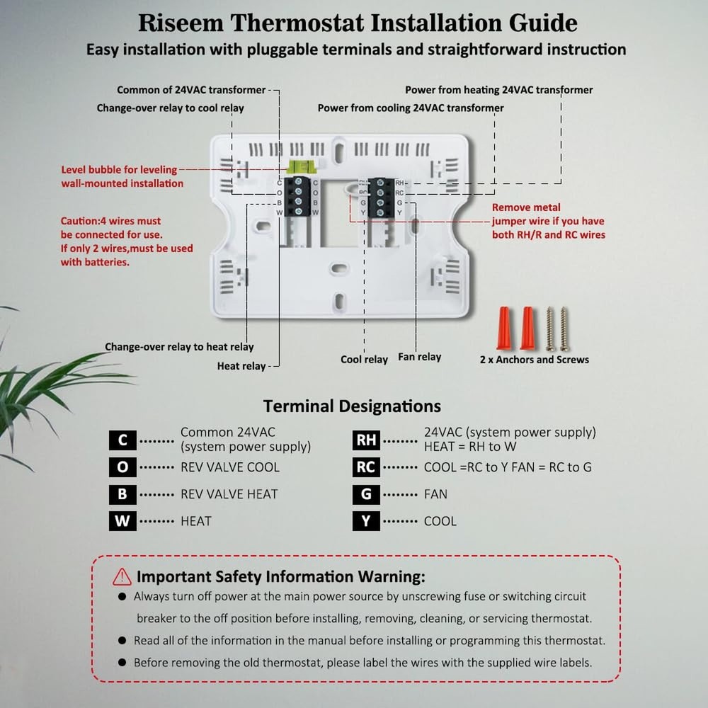 NonProgrammable Thermostat for Home, Digital Energy-Saving Thermostat,Single-...