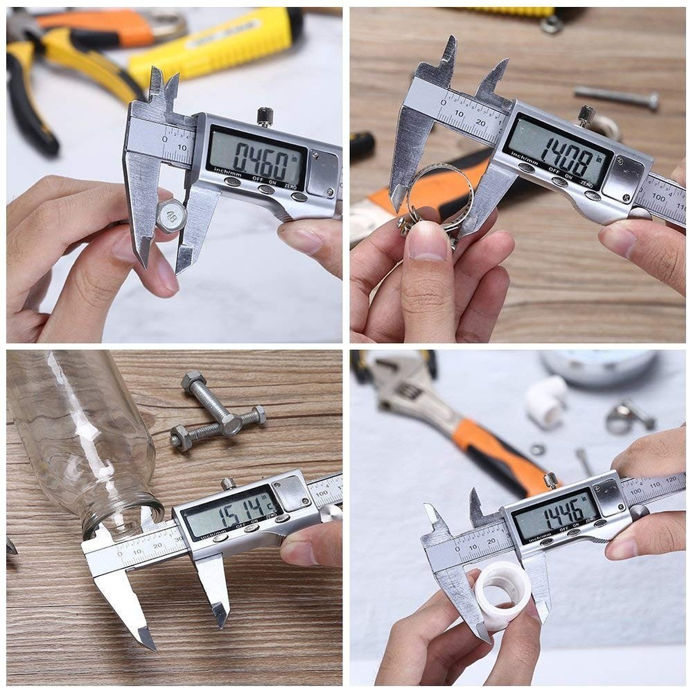 Precision 6 Inch Vernier Caliper, Inch/Millimeter Conversion