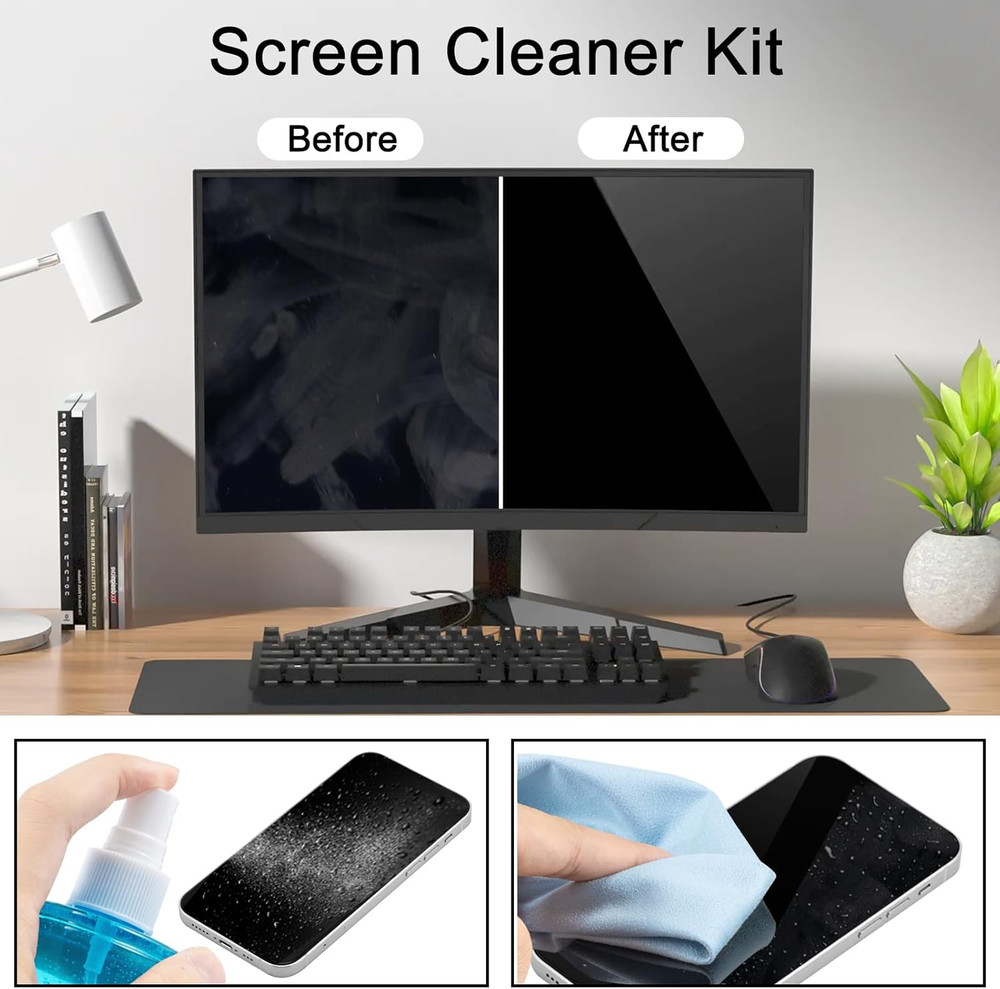 Screen CD Cleaner Solution Spray Compact Disc CD-DVD Cleaning Fluid 1 Pack, Blue
