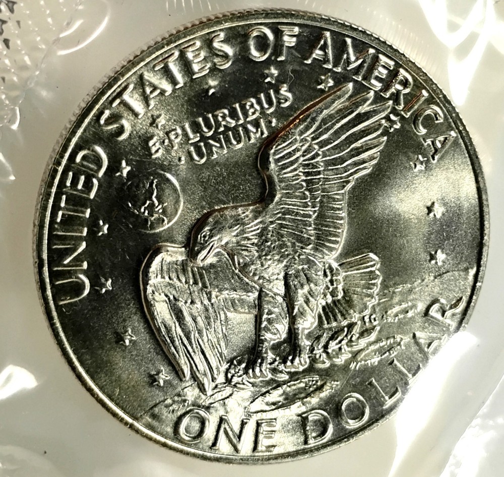 1974-S Eisenhower 40 % Silver Dollar Uncirculated w/ Blue Envelope