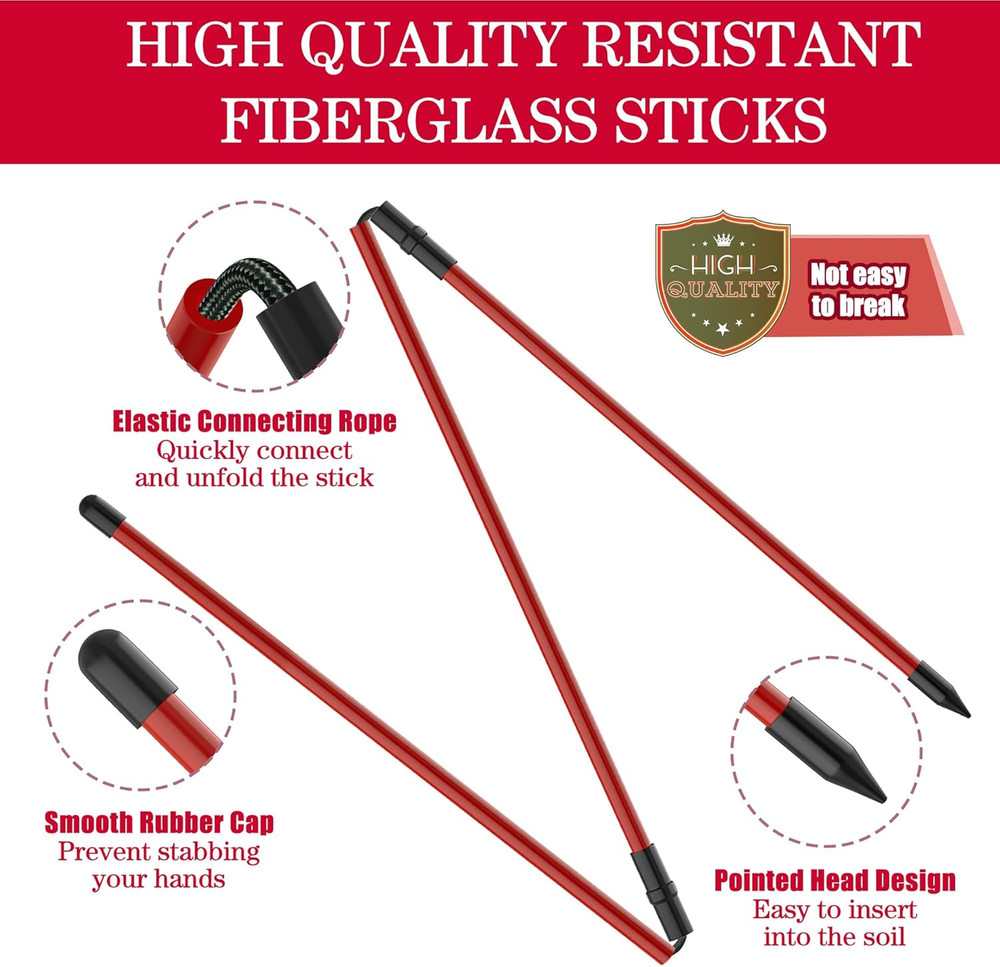 Golf Alignment Sticks 2 Pack,Upgraded 48" Collapsible Alignment Stick Golf Train
