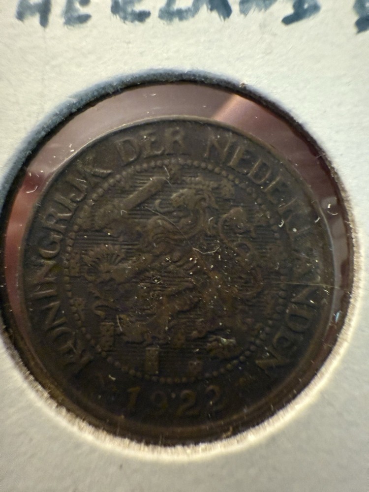 1922 Netherlands 1 Cent - VG