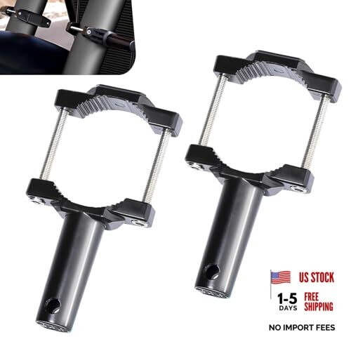 2 PCS Motorcycle Spotlight Mount Brackets, Front Aux Light Fork Mounts, Shock