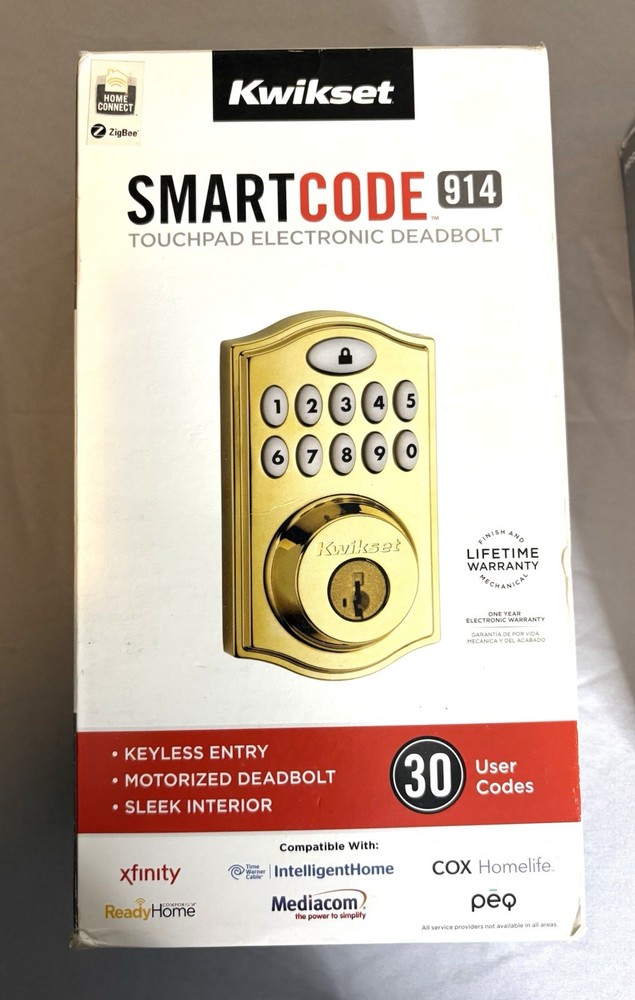 New Kwikset Smart Code 914 Touchpad Electronic Deadbolt