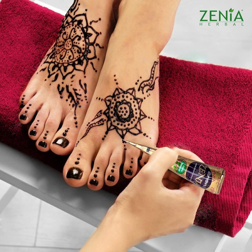 Customizable Natural Tattoo Paste Cone | Reddish-Brown | Perfect for Festivals