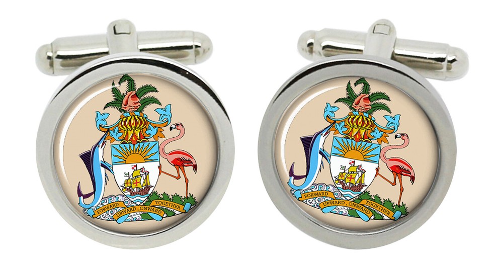 Bahamas Round Cufflinks in Box