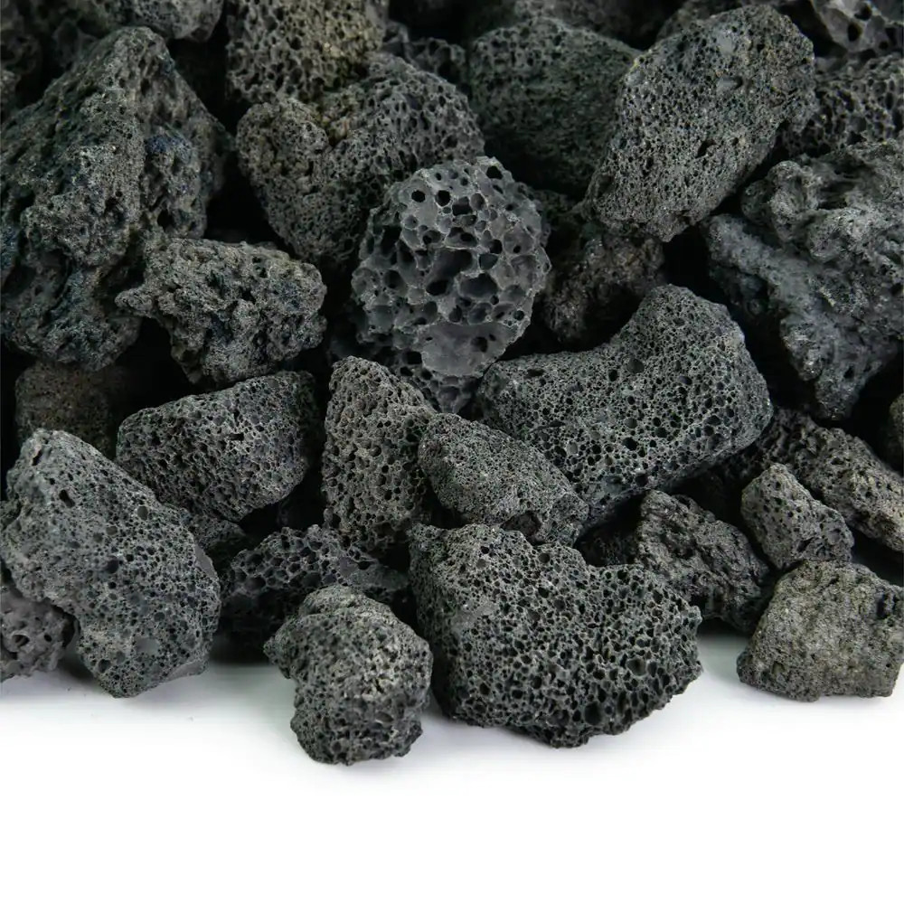 10 Lbs. Black Lava Rock 3/4 In.
