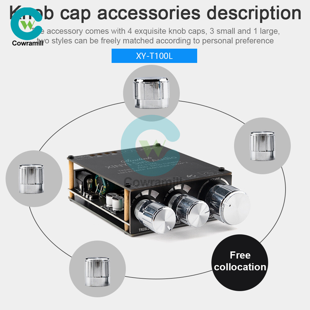 T100L Bluetooth 5.0 Subwoofer Amplifier Board Digital Audio Player MP3 Decoder