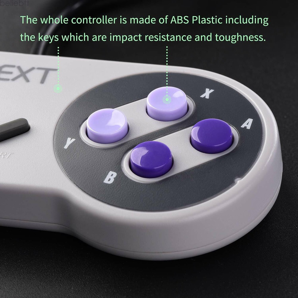 2 Pack Wired/ Wireless SNES USB Controller Gamepad Joystick Super Classic for PC