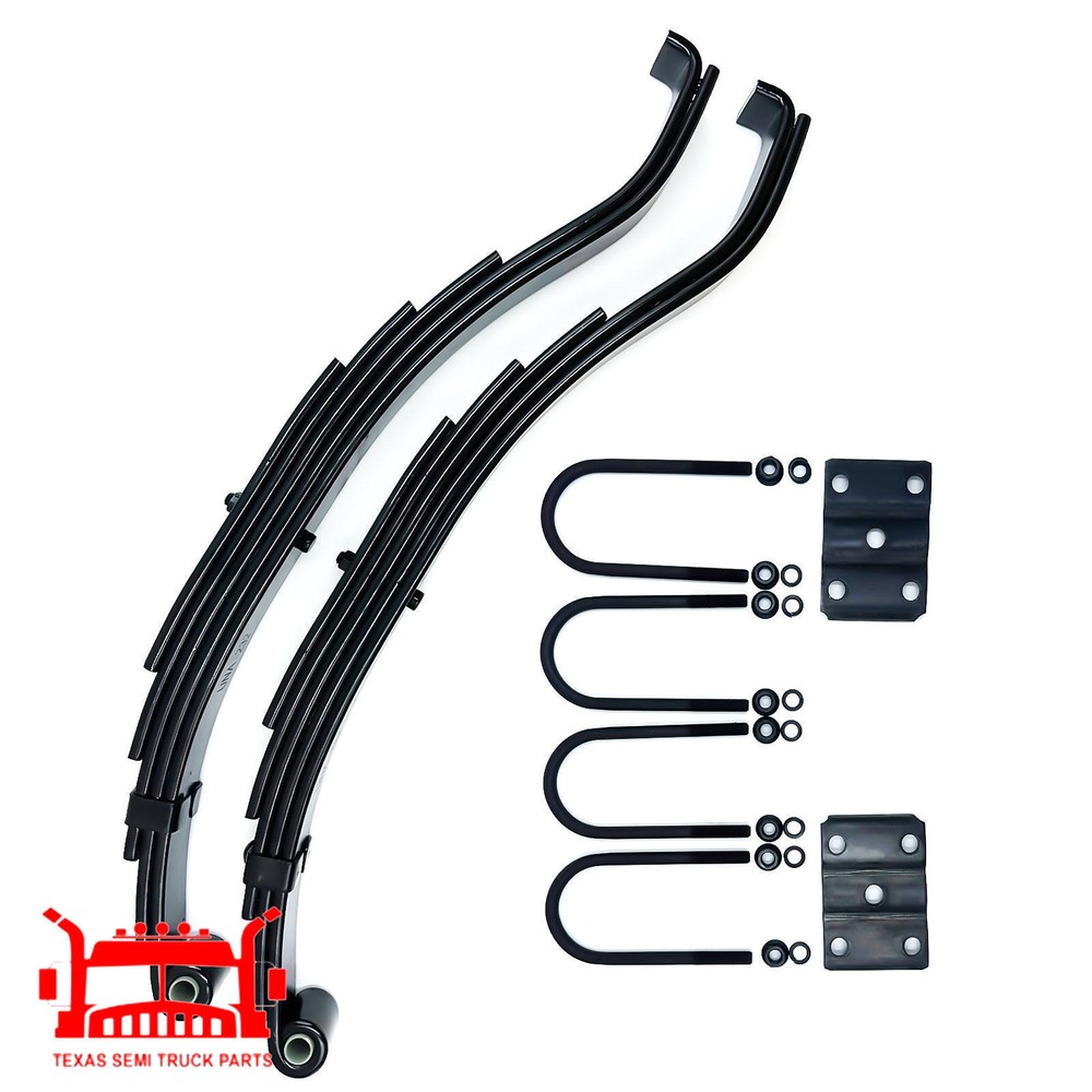 Fit 7000lbs Single Trailer Axle Suspension Kit 3500lbs Leaf Springs + U-bolt