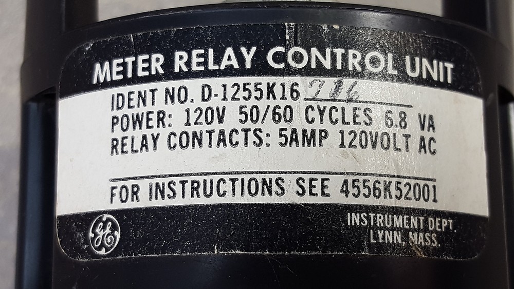 GENERAL ELECTRIC D-1255K16716 METER RELAY CONTROL UNIT