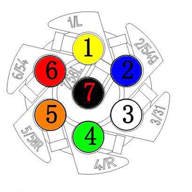 1 Tail Set Trailer Light 12V 16 Led 10m Line 7 Pin Kit Plug Indicator Stop Lamp