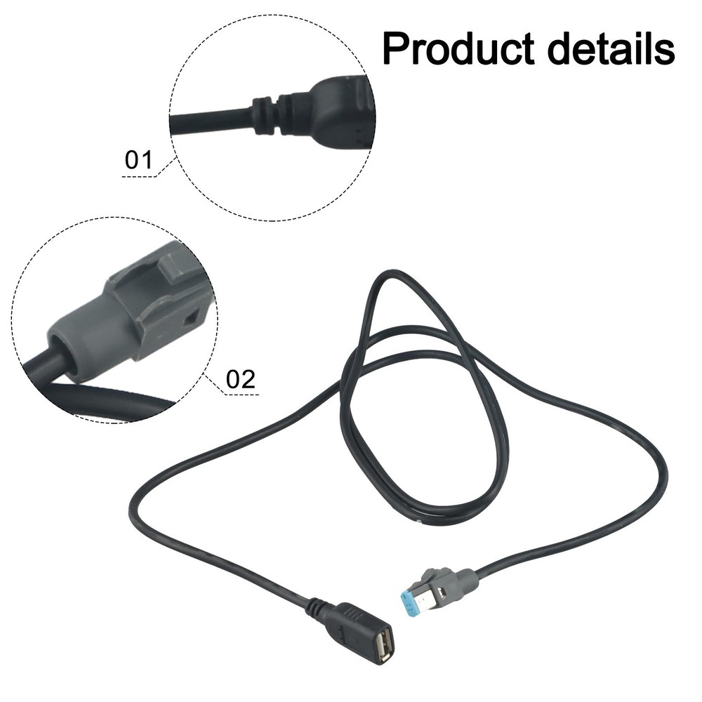 Direct Installation CD Audio Radio Player Cable 4Pin USB Cable ABS Material