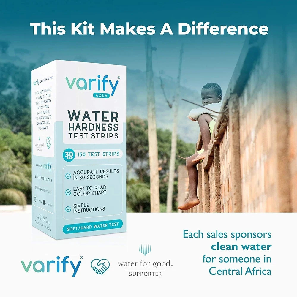 Varify Water Hardness Test Kit - Water Testing Kit for Home, Drinking, Well, ...