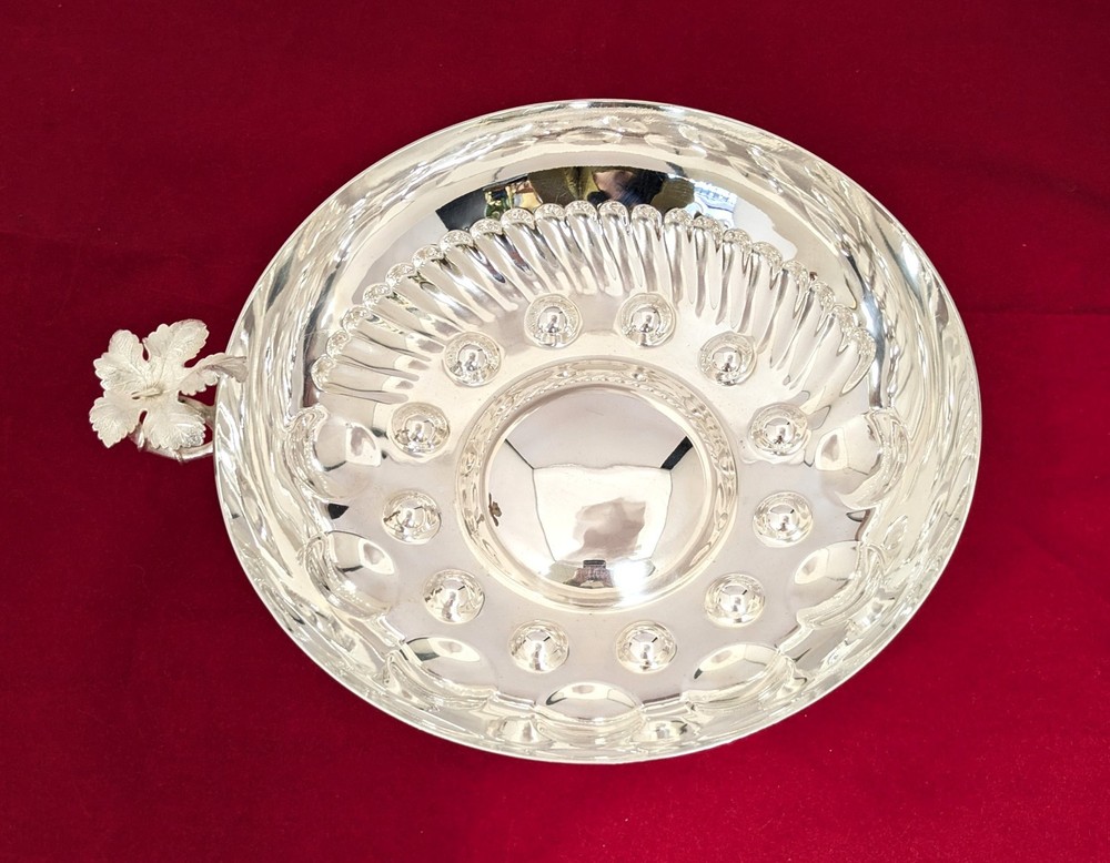 Sterling Silver Grape/ Fruit Serving Bowl, 8''Diameter by 2-1/4'' High