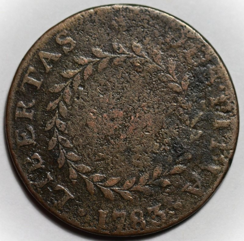 1783 Nova Constellatio Copper Colonial Coin, Pointed Rays