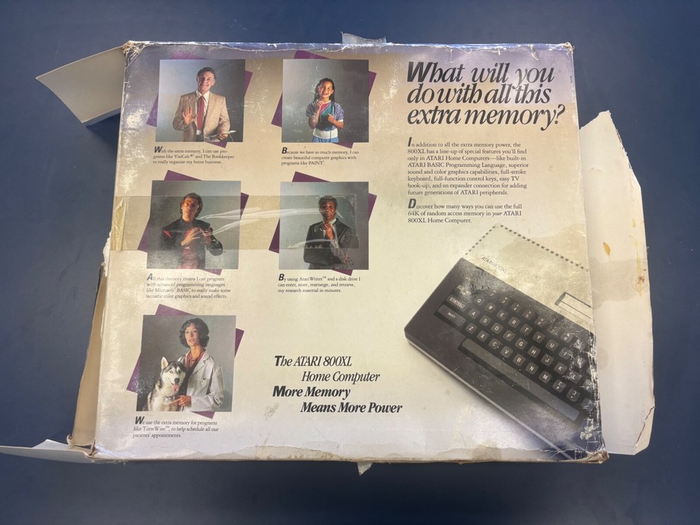 Atari 800xl Computer & 1050 disk drive with box untested/unused read details