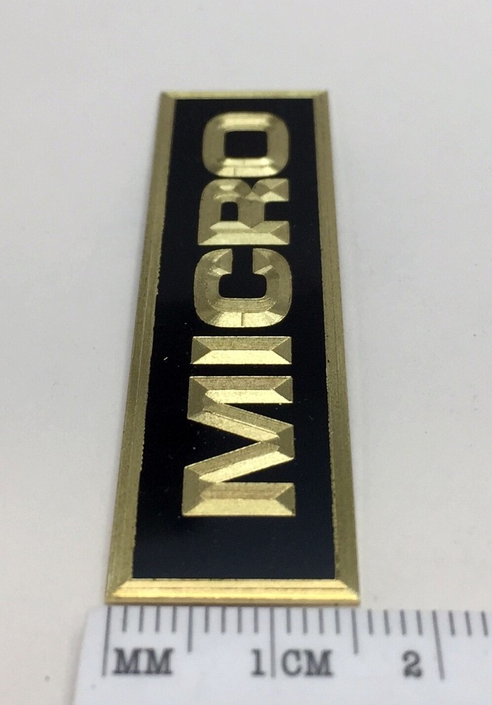 Custom Engraved Solid Brass Micro Seiki Turntable Badge