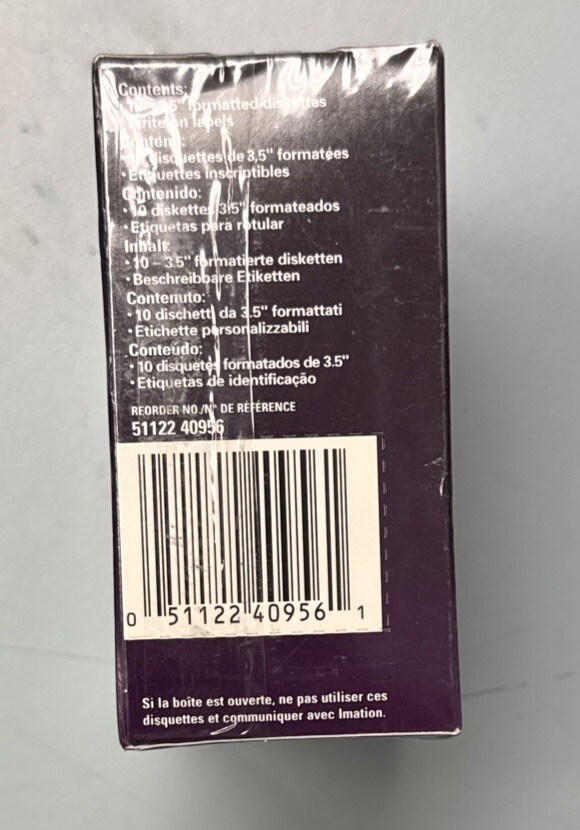 10 FLOPPY DISK IMATION 2HD NOS SEALED