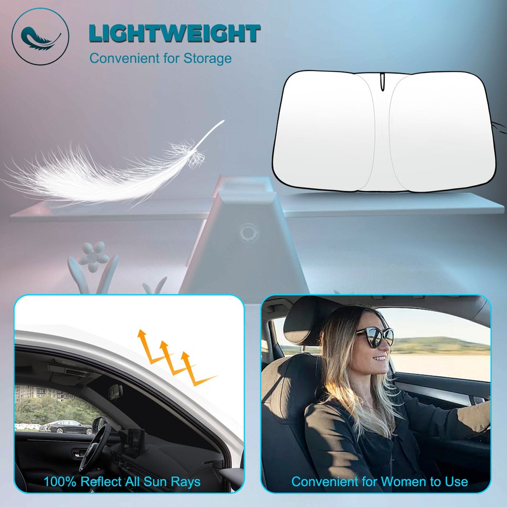 For 1996-2025 Chevy Express Foldable Windshield Visor UV Block Cover Protector