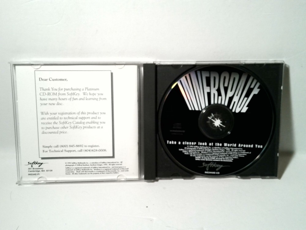 Innerspace CD Softkey PC 1995 Vintage Software Genre