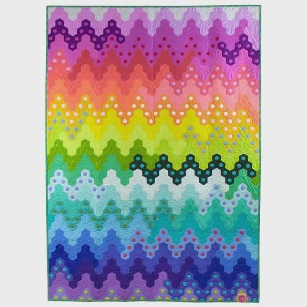 Tula Pink "Hex On The Beach" Pattern, Paper Pieces, Template Complete EPP Set