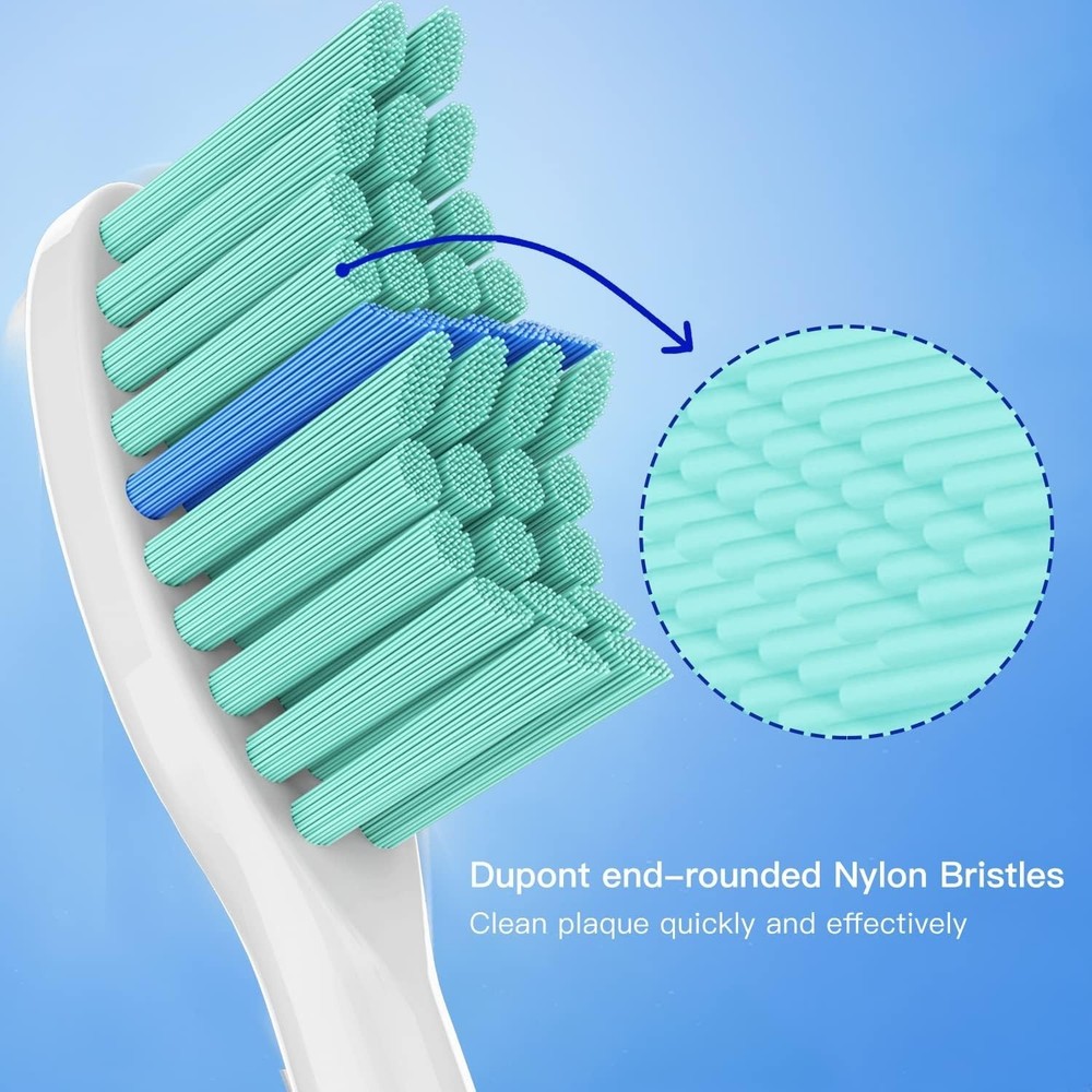 6 Pack Philips Sonicare Replacement Toothbrush Heads for e-Series - Green