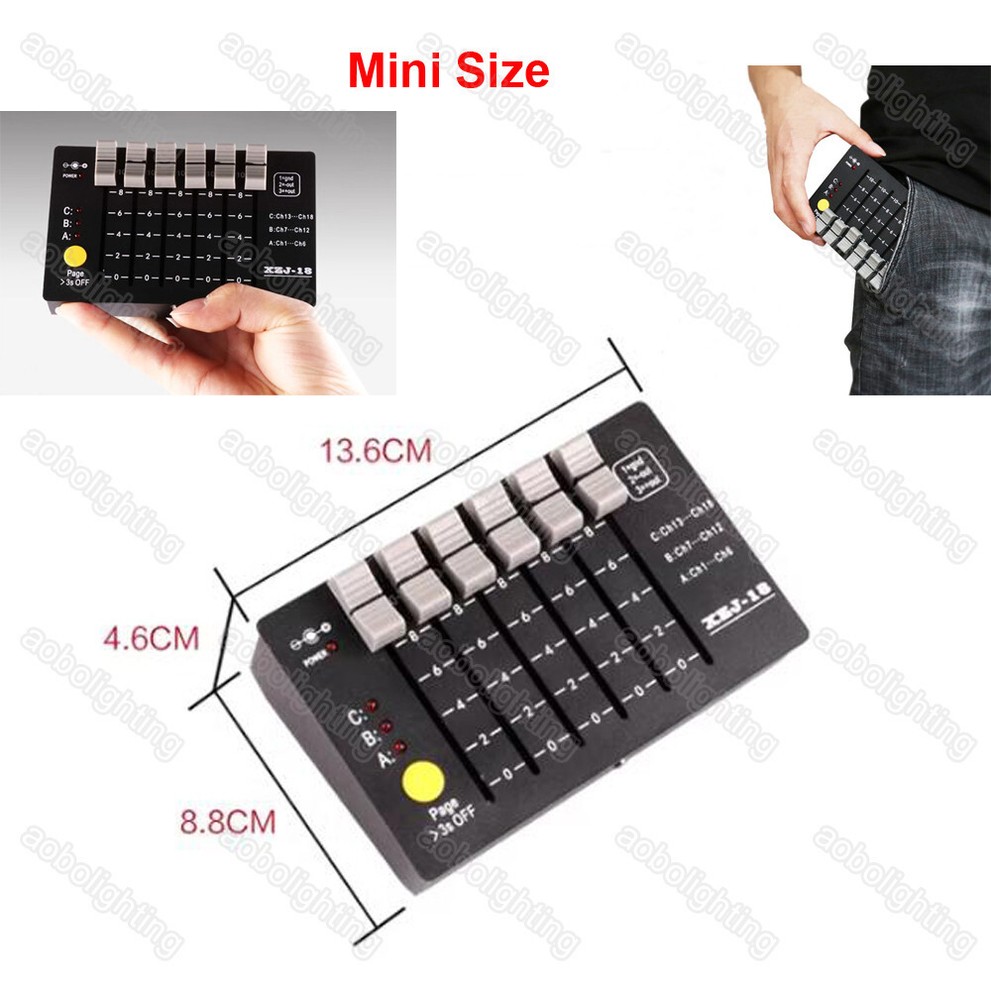 DMX 512 DJ Lighting Console Mini Battery Disco Party Show Stage Light Controller