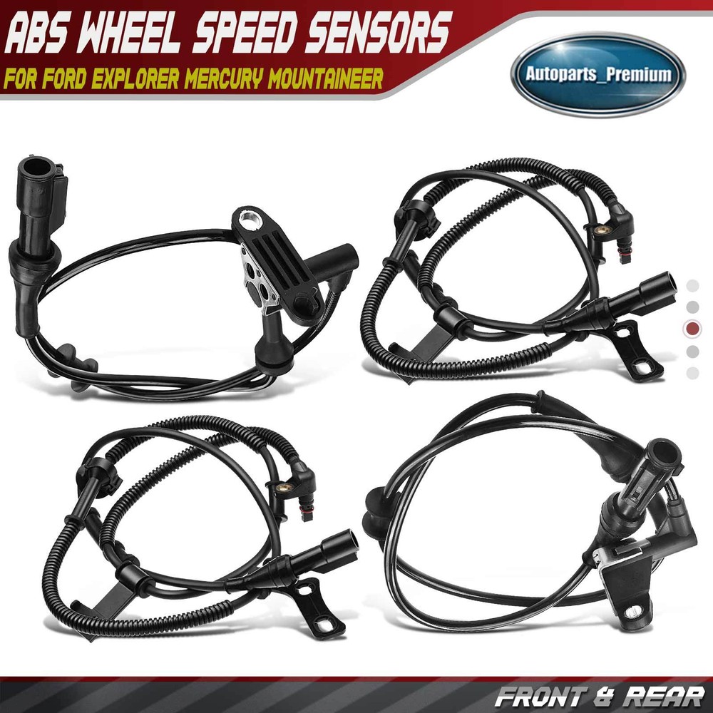 4pcs Front & Rear ABS Wheel Speed Sensor for Ford Explorer Mercury Mountaineer
